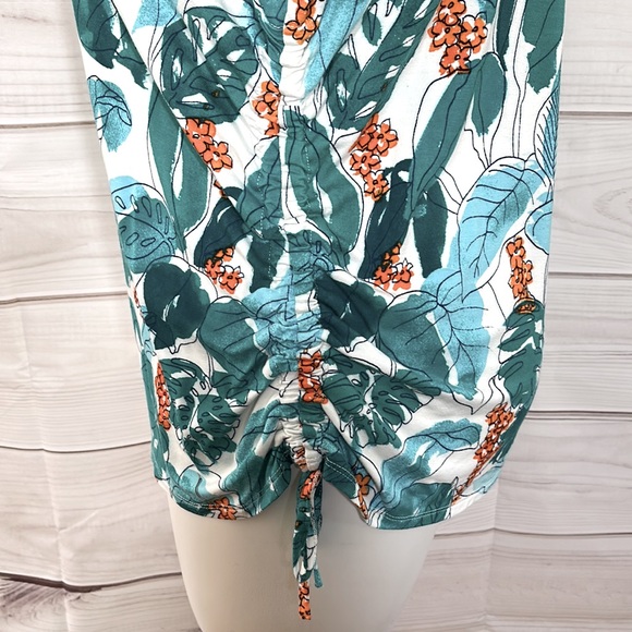 NWT Turquoise & White Tropical Ruby Rd Tunic Top Size XL - Picture 3 of 8